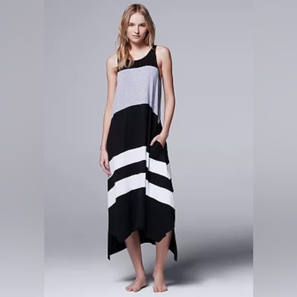 Simply Vera Vera Wang Other - Simply Vera VeraWang Lounge Dress Whisper Garden Sleep Tank Maxi Dress